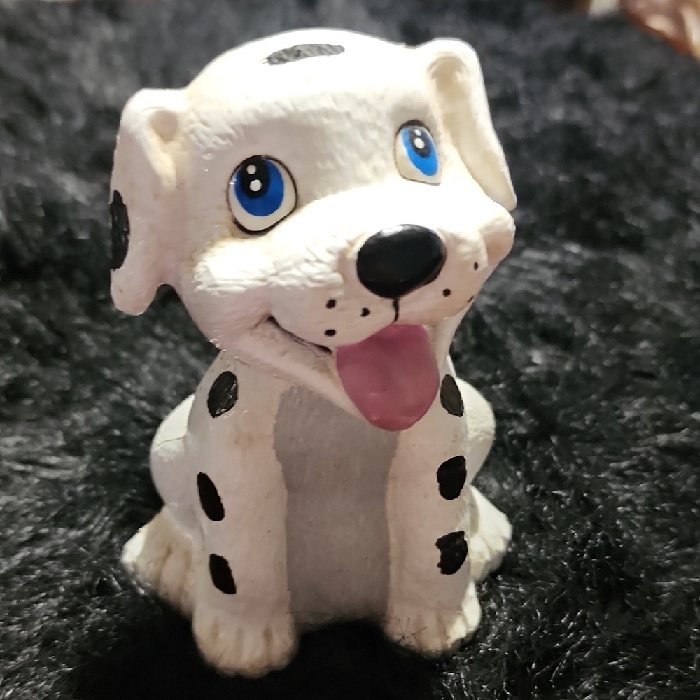 Dalmatian Dog Bank , Plastic. NO  Plug In Bottom!!  Vintage.